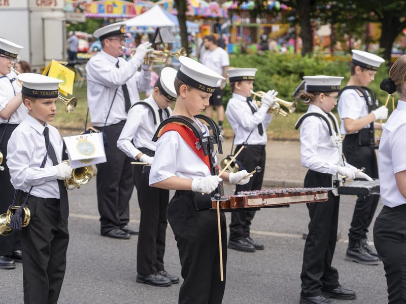 The procession in full swing at the Paulsgrove and Wymering Carnival