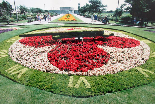 The floral clock, Southsea Castle 22nd July 1992. The News