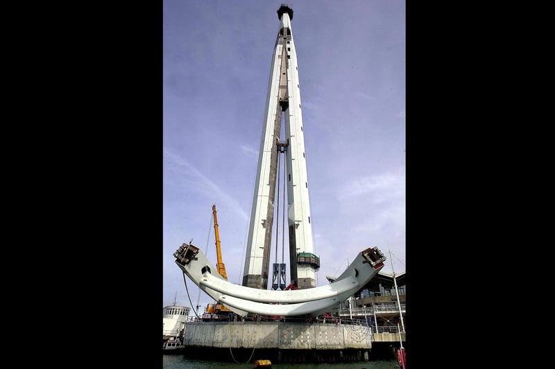The Spinnaker Tower under construction at Gunwharf 24th February 2004. Picture Paul Jacobs 040989-2