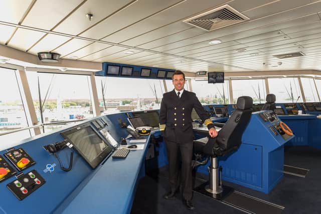 Saga Cruises' Captain Kim Tanner on Spirit of Adventure's Bridge.