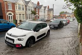 Residents of Salisbury Road in Cosham are calling for urgent action after flooding has hit their street. Picture: Lucy Heard