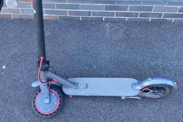 This e-scooter has been seized and police don't expect it to be used any time soon. Picture: Portsmouth Police