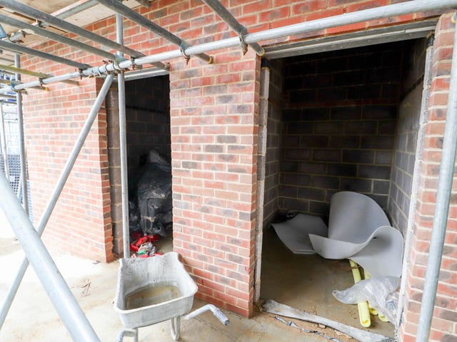 Work continues on the Milton End, which will include safe standing. Picture: Habibur Rahman