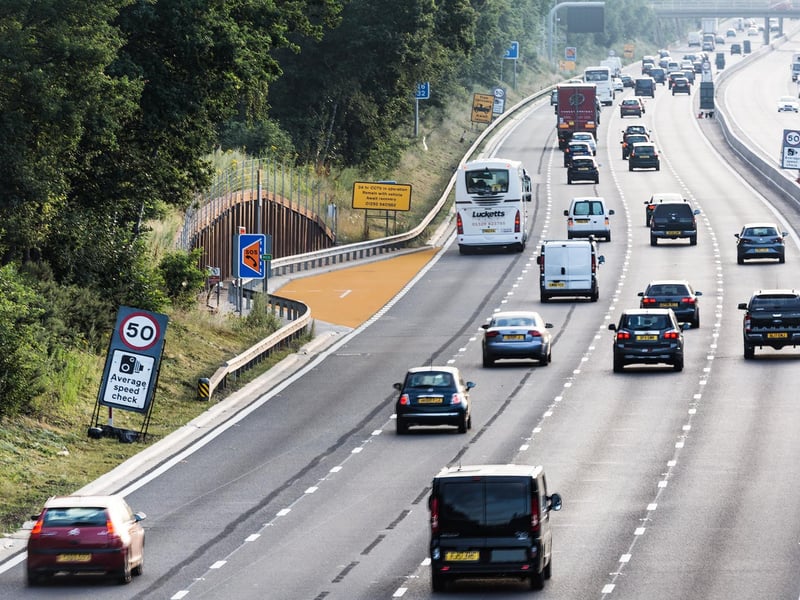 The M3, where an incident took place.