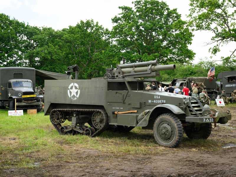 An American Half Track at The Overlord Show.Picture: Keith Woodland (260521-35)