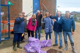 Mengeham Rythe Sailing Club members spent two hours litter picking as part of the  Big Help Out community programme