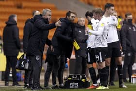 Kenny Jackett attempt to motivate his under-par side in their 1-0 defeat at Blackpool. Picture: Daniel Chesterton/phcimages.com