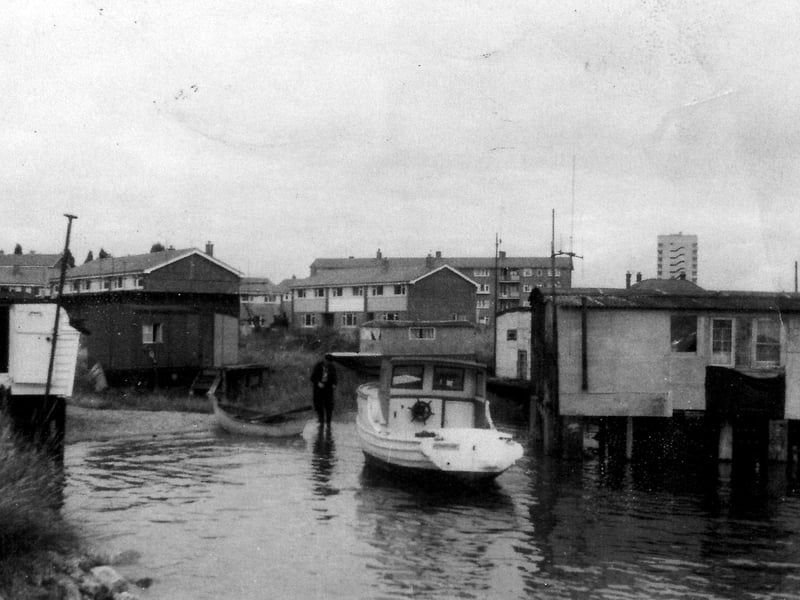 House boats at Eastney Lake.