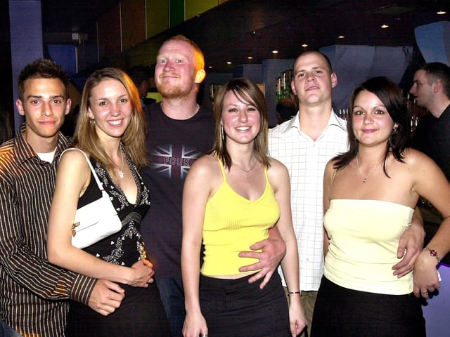 Clubbers having a good time at the Time & Envy nightclub, South Parade, Southsea in the 00s.