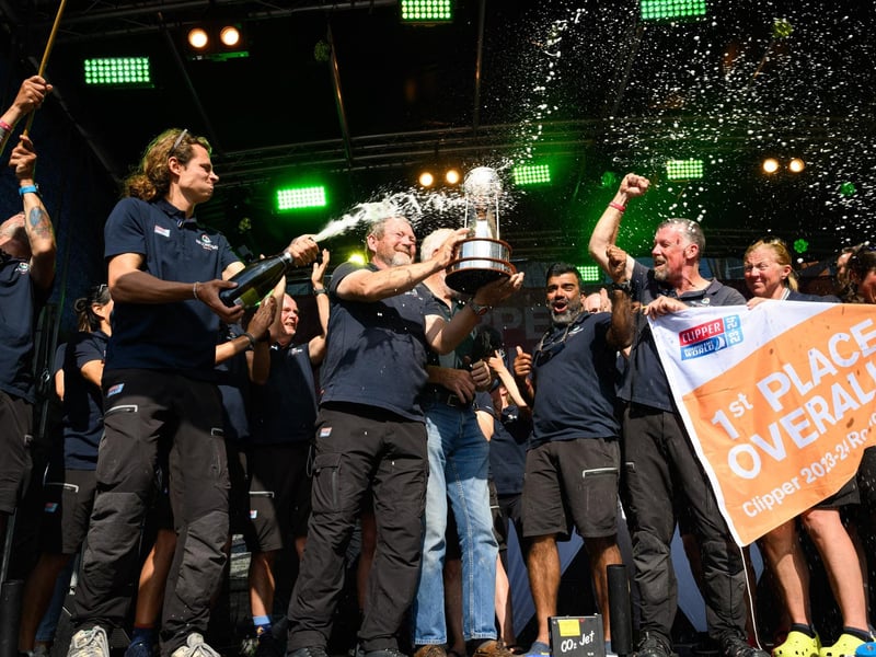 A well earned drink and celebration for the victors.Picture: Keith Woodland (270721-230)