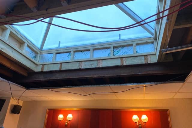 The new skylight installed in The Solent Social Club as part of £90,000 improvements. Picture: The Solent Social Club