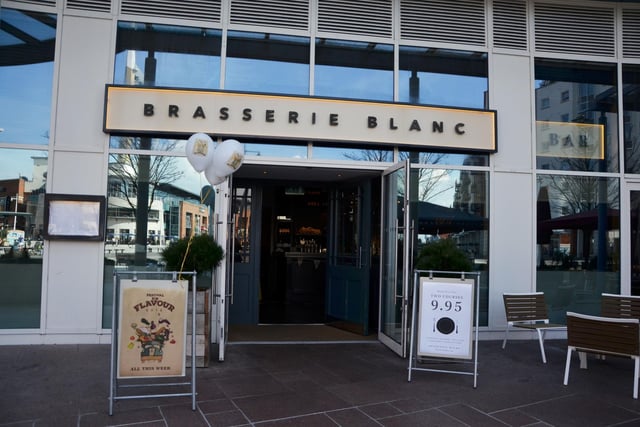 If you are visiting Gunwharf Quays for shopping or a trip up the Spinnaker Tower, Brasserie Blanc is one the best places to eat according to TripAdvisor. It has a a 4.5 rating from 1,976 reviews.