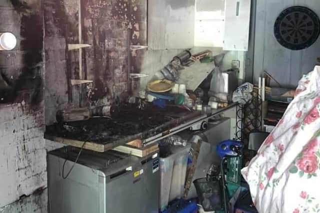 Damage caused by the fire