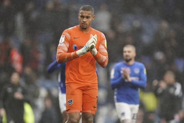 Pompey's impressive loanee Gavin Bazunu has been linked with a switch to Middlesbrough by The Irish Sun. Picture: Jason Brown/ProSportsImages