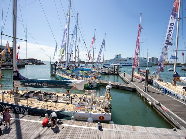 Pictured - The Clipper boats on display in Gunwharf QuaysPhotos by Alex Shute