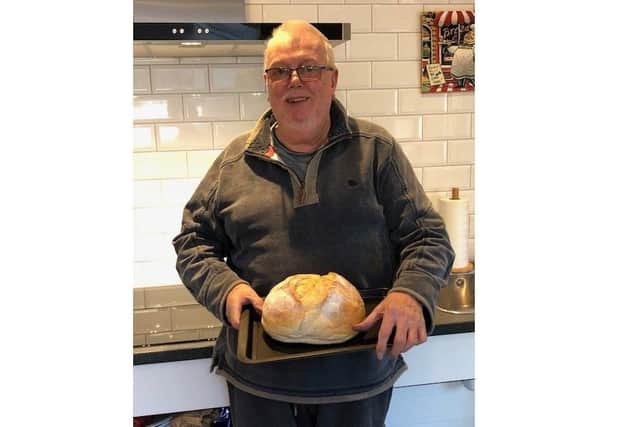 Phil Dyke, a Gosport cyclist whose life was turned upside down when he was hit by an unqualified driver and had his leg amputated, is looking to the future after a settlement has resulted in specialist adaptations to be made to his home. Pictured after returning to his love of baking in his specially adapted kitchen