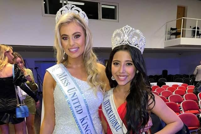 Cerys with another pageant winner.