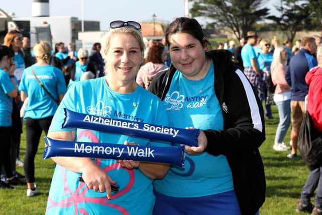 Jo Kerr and Chloe Kerr, who are walking in memory of their dad and granddad. Picture: Sam Stephenson