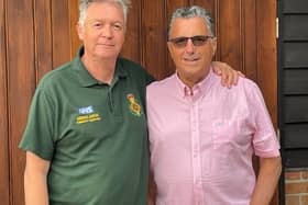Graham Langley, 63, (left) from Bishops Waltham in Hampshire, launched into action utilising emergency training from his 20-year flight career when 66-year-old Richard Lovegrove fell ill suddenly and lost consciousness on an evening in November last year.