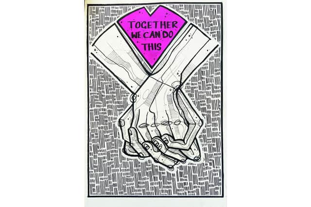 Samo White's contribution to The News lockdown art project - May 30, 2020
Samo is a Southsea artist
It will be auctioned in aid of QA Hospital.
