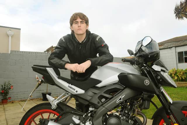 Jack Martin (17) from Porchester, was involved in a road traffic collision with an e-scooter along Portsdown Hill on March 16.

Picture: Sarah Standing (260321-5502)

