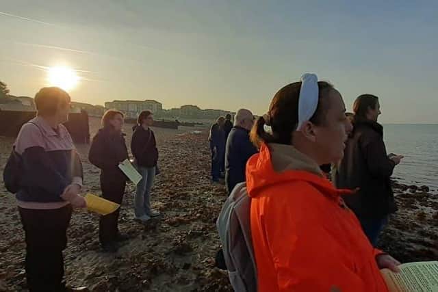 Dexter had a sea baptism at Lee-on-the-Solent.