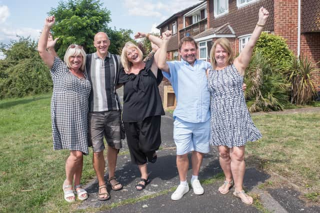 Three lucky households in Lancaster Close, Portchester, each won £30,000 in the People's Postcode Lottery.