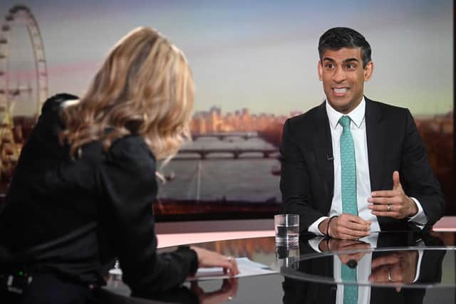 BBC handout photo of Chancellor of the Exchequer Rishi Sunak appearing on the BBC One current affairs programme, Sunday Morning. Picture date: Sunday March 20, 2022.