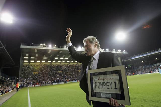 Milan Mandaric bids farewell to Pompey in September 2006 at the Premier League match against Bolton. Picture: Christopher Lee/Getty Images