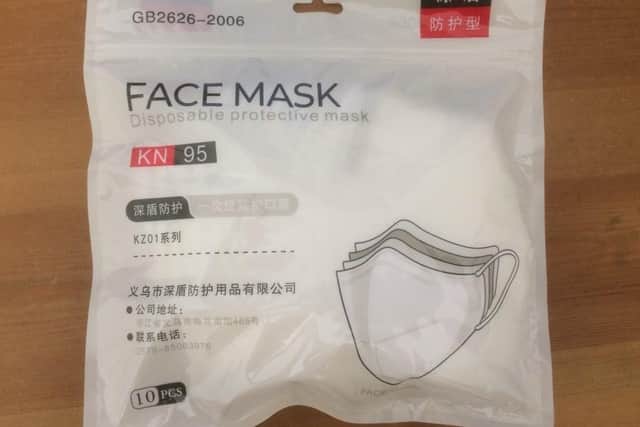 One of the face masks being sold at stores across the south.
