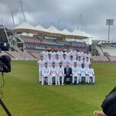 Cameras roll under grey skies at The Ageas Bowl for Hampshire's press day earlier this afternoon