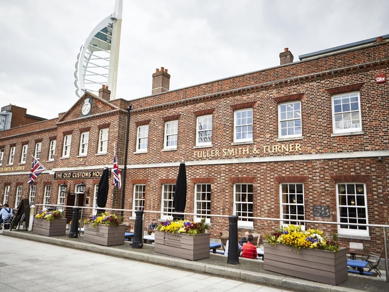 The Old Customs House pub in Gunwharf Quays is a popular spot, especially in the summer months as it comes with an outside area which is perfect for soaking up the sun.