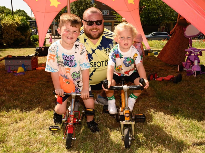 Pictured is: Rudy, Jake and Beau Annison.

Picture: Keith Woodland