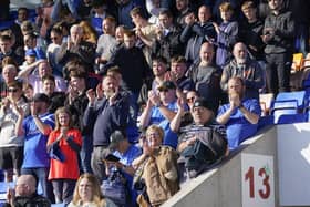 Pompey fans at Shrewsbury.