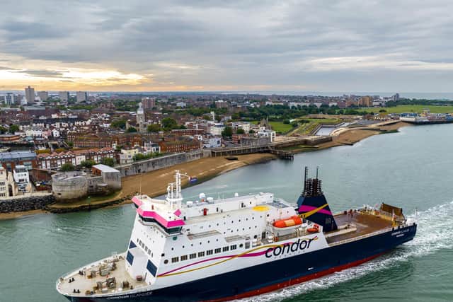 MV Condor Islander will be transporting her first passengers on October 15. Picture: Strong Island Media/Portsmouth International Port.
