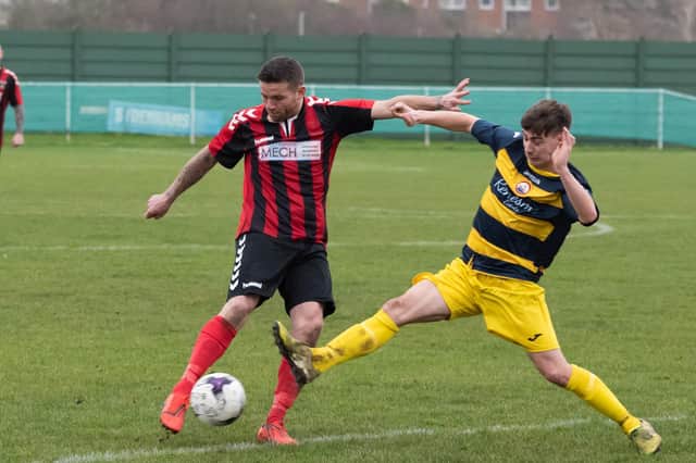 Gary Austin netted a stoppage-time leveller on his 350th Fareham Town appearance Picture: Duncan Shepherd