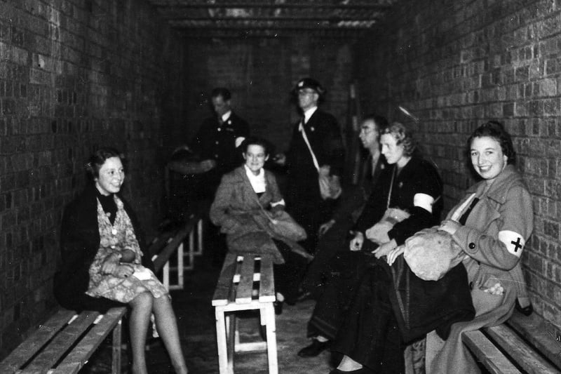 Inside a Portsmouth air raid shelter