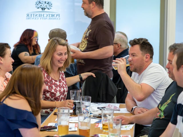With a choice of over 30 real ales, ciders and perries, there was something for everyone at the beer festival.
Picture: Mike Cooter (220723)