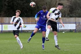 Dillon North scores for Baffins against Alresford. Picture: Chris Moorhouse