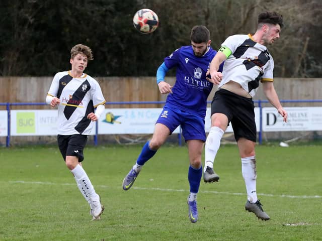 Dillon North scores for Baffins against Alresford. Picture: Chris Moorhouse
