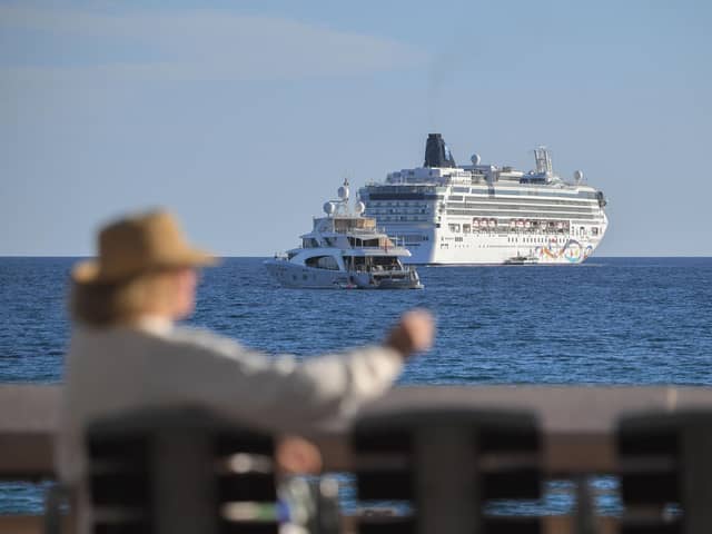The dawn-class cruise ship Norwegian Star, operated by Norwegian Cruise Line (NCL), will soon become the largest ship ever to enter Portsmouth International Port. Pictured is the vessel in 2019. Picture: LOIC VENANCE/AFP via Getty Images.
