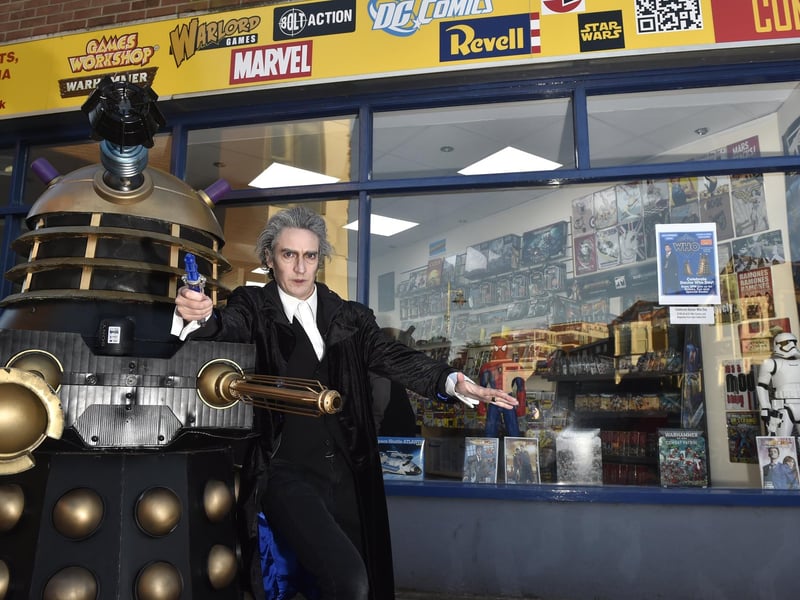 Vanguard Comics in Stoke Road, Gosport, celebrated 60 years of Doctor Who at the shop on Thursday, November 23.Pictured is: Julian Gabriel Clarke, known as the 12th doctor.Picture: Sarah Standing (231123-2046)
