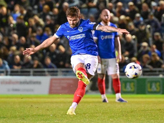 (Replaced by Conor Chaplin on 67 minutes) Restored straight to the side following suspension and, in attacking situations during the last 20 minutes of first half, had some nice touches. Yet Pompey’s problems were defensively, rendering him ineffective.