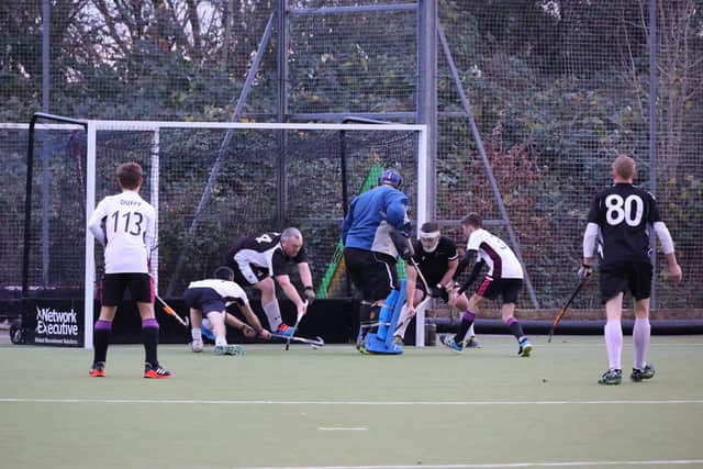 Portsmouth 2nds (white) v Fareham 4ths. Picture: Katherine Duffy.