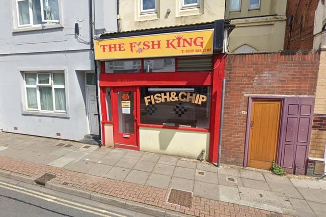 The Fish King, Fratton, has a Google rating of 4.5 with 50 reviews.