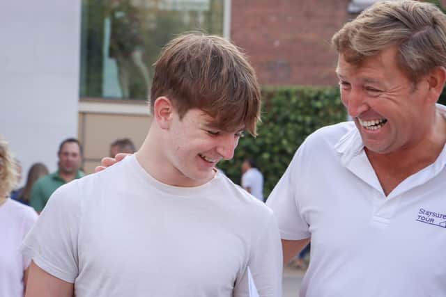 Head boy  Sam Bryan achieved three A* grades and is destined to read war studies at Kings College London War.