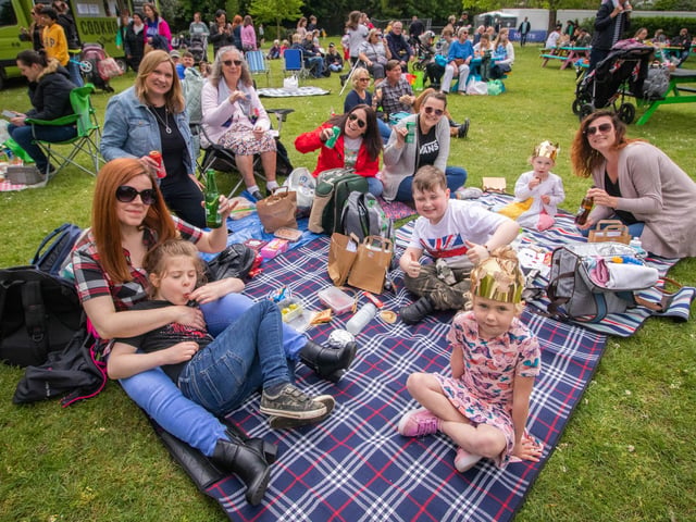 People at the King's Coronation party at Victoria Park, Portsmouth