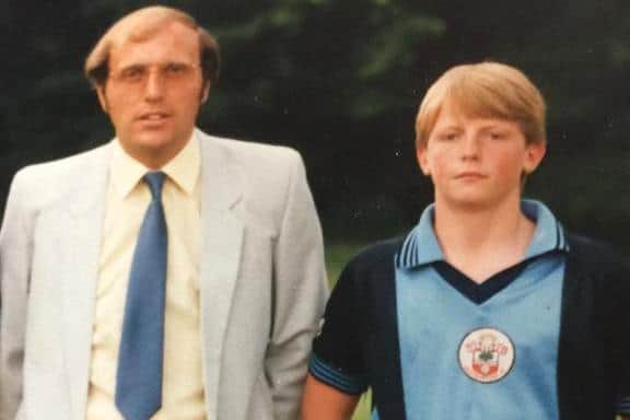 Southampton youth coach Bob Higgins with Lee Smith in 1984.