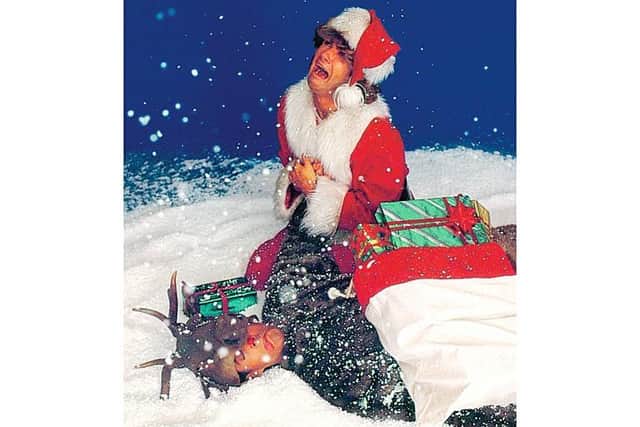 Andrew Ridgeley and George Michael in a promotional shoot for the Wham! Christmas single Last Christmas (Picture: Blink Films/Sony Music)