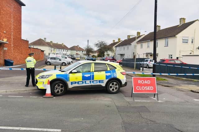 Gosport police incident - Police officers close Nobes Avenue in Gosport due to emergency incident.